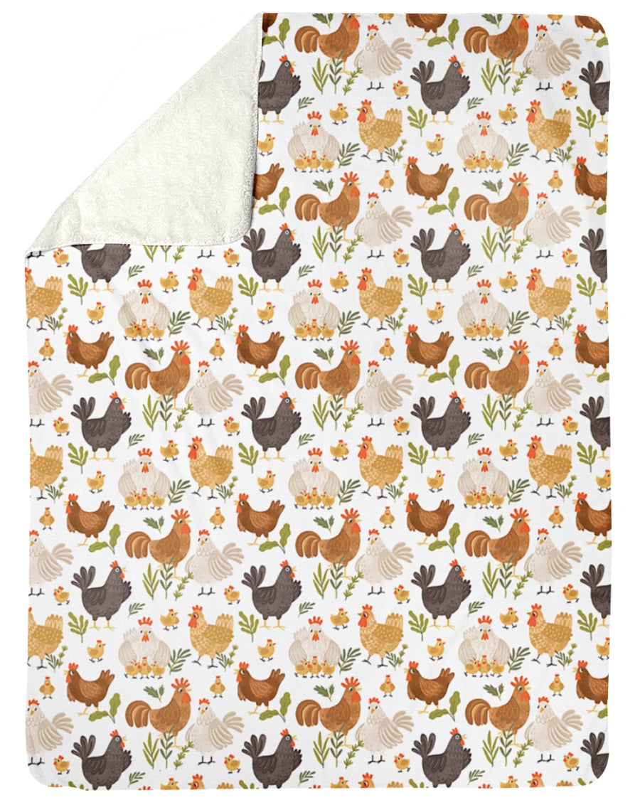 Chicken Farm Large Blanket